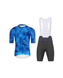 HOLOKOLO Cycling short sleeve jersey and shorts - RUSTLE - anthracite/blue